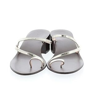 J. Crew Metallic Silver Women's Sandals size 8.5 Like NEW